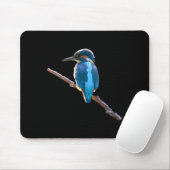 Weiblicher Eisvogel auf einem Ast Mousepad (Mit Mouse)