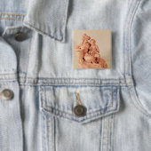 Weiblicher Faun mit ihrem Kind Button (Beispiel)