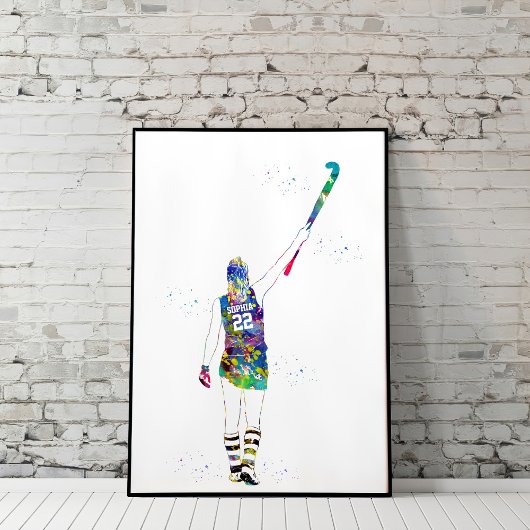 weiblicher Feldhockeyspieler Poster
