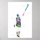 weiblicher Feldhockeyspieler Poster (Vorne)