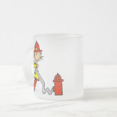 Weiblicher Feuerwehrmann mit Schlauch-T - Shirts Mattglastasse (Vorderseite Links)