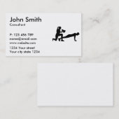 Weiblicher Fitnesstrainer Visitenkarte (Vorne/Hinten)