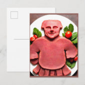 Weiblicher Fleischmann auf Platter Postkarte (Vorne/Hinten)