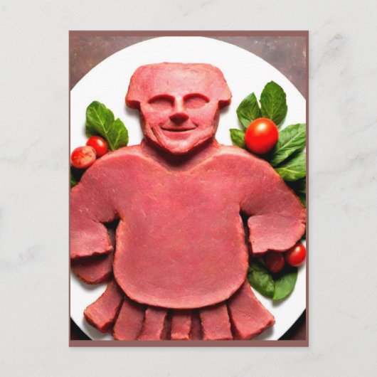 Weiblicher Fleischmann auf Platter Postkarte (Vorderseite)