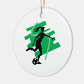 Weiblicher Fußball Keramikornament (Links)