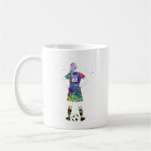 weiblicher Fußballspieler  Kaffeetasse (Links)
