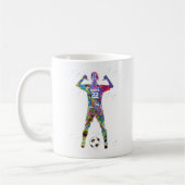 weiblicher Fußballspieler Kaffeetasse (Links)