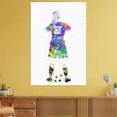 weiblicher Fußballspieler  Leinwanddruck (Insitu (Wohnzimmer))