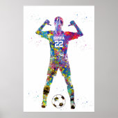 weiblicher Fußballspieler Poster (Vorne)