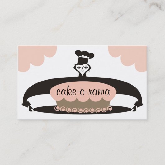 Weiblicher Gebäck-Koch, der mattierte Visitenkarte (Vorderseite)