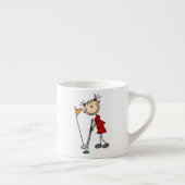Weiblicher Golfer als Strichmännchen Espressotasse (Rechts)