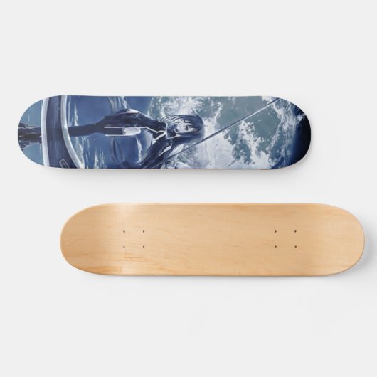weiblicher grimmiger Sensenmann Skateboard (Horizontal)
