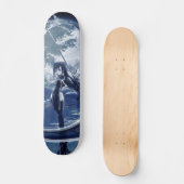 weiblicher grimmiger Sensenmann Skateboard (Vorderseite)