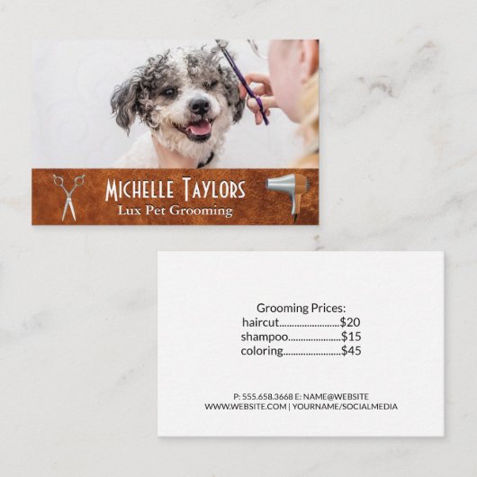 Weiblicher Hund Visitenkarte (Vorne/Hinten)