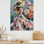 Weiblicher Impressionisten-Cottage-Core Poster (Küche)