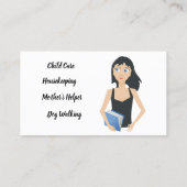 Weiblicher Jugendlicher bearbeitet Visitenkarte (Rückseite)