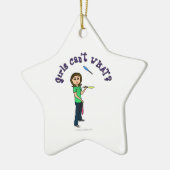 Weiblicher Juggler Keramik Ornament (Links)