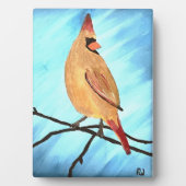 Weiblicher Kardinal Fotoplatte (Vorderseite)