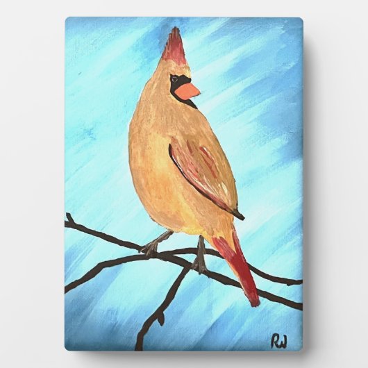 Weiblicher Kardinal Fotoplatte (Vorderseite)