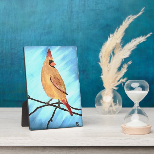 Weiblicher Kardinal Fotoplatte (Seite)