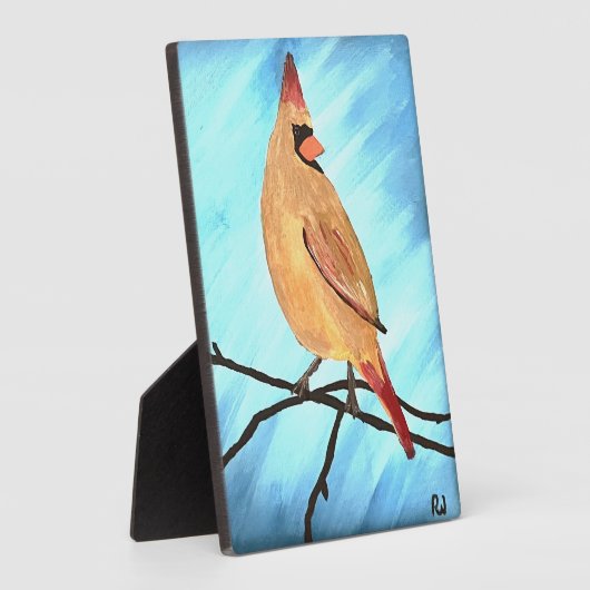 Weiblicher Kardinal Fotoplatte (Seite)