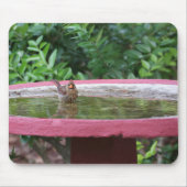 Weiblicher Kardinal in Birdbad Mousepad (Vorne)