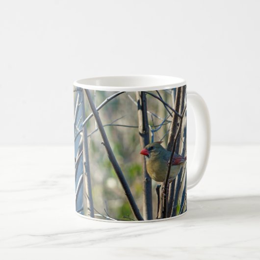 Weiblicher Kardinal Kaffeetasse (VorderseiteRechts)