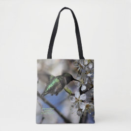 Weiblicher karminroter Throated Kolibri Tasche