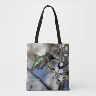Weiblicher karminroter Throated Kolibri Tasche