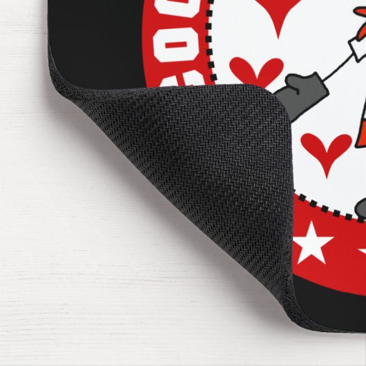 Weiblicher Koch, der Leidenschaft Mousepad kocht (Ecke)