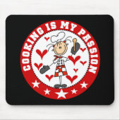 Weiblicher Koch, der Leidenschaft Mousepad kocht (Vorne)