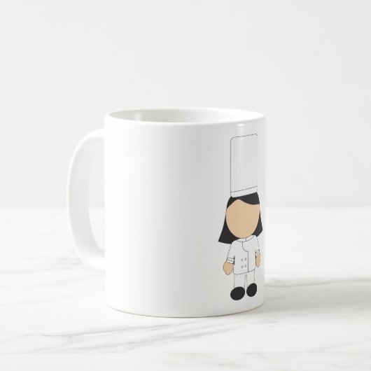 Weiblicher Koch Kaffeetasse (Vorderseite Links)