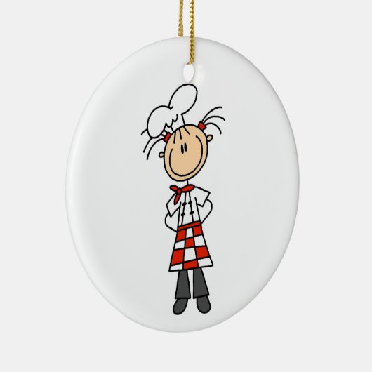 Weiblicher Koch Keramik Ornament (Rechts)