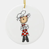 Weiblicher Koch Keramik Ornament (Vorne)