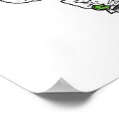 Weiblicher Koch mit Bratpfanne Poster (Ecke)