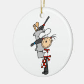 Weiblicher Koch mit Keramik Keramik Ornament (Links)