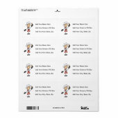 Weiblicher Koch mit Mitten und Holzlöffel (Vorne)