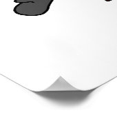 Weiblicher Koch mit Mitten und Holzlöffel Poster (Ecke)