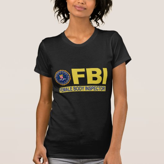 Weiblicher Körper-Inspektor FBI T-Shirt (Vorderseite)