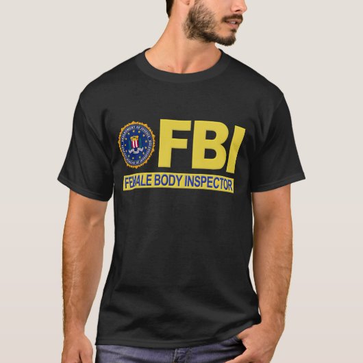 Weiblicher Körper-Inspektor FBI T-Shirt (Vorderseite)