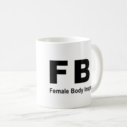 Weiblicher Körper-Inspektor Kaffeetasse (VorderseiteRechts)