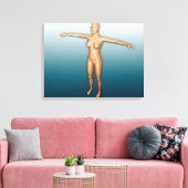 Weiblicher Körper mit ausgeweiteten Waffen Leinwanddruck (Insitu (Wohnzimmer))