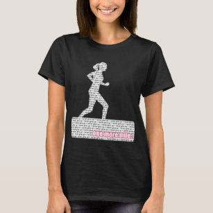 Weiblicher Läufer; Geben Sie nie, eine weitere T-Shirt