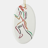 Weiblicher Läufer Keramik Ornament (Rechts)