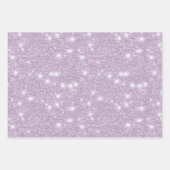 Weiblicher Lavendel Glitzer Funkelnder Geburtstag Geschenkpapier Set (Vorderseite)