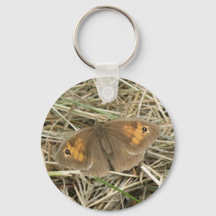 Weiblicher Meadow Brown Butterfly-Schlüsselanhänge Schlüsselanhänger