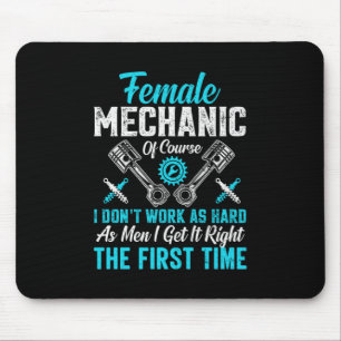 weiblicher Mechaniker Mousepad