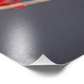 Weiblicher nördlicher Kardinal zwischen Havthorn Fotodruck (Ecke)