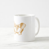 Weiblicher PelvisSepia Kaffeetasse (VorderseiteRechts)