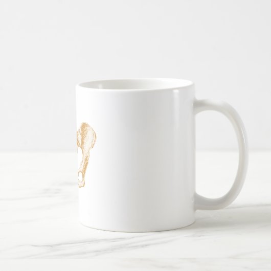 Weiblicher PelvisSepia Kaffeetasse (Rechts)